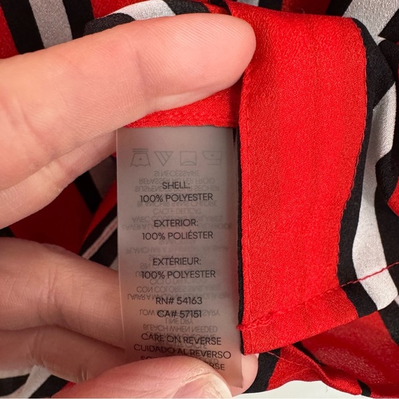 Calvin Klein Button Down Striped Blouse - Picture 5 of 5